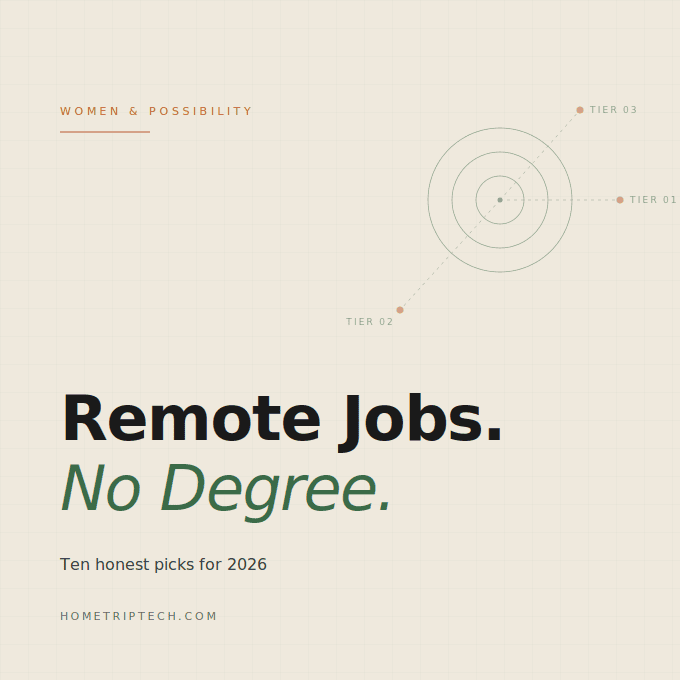 Remote Jobs No Degree Women can Actually Get in 2026 – 10 Honest Picks
